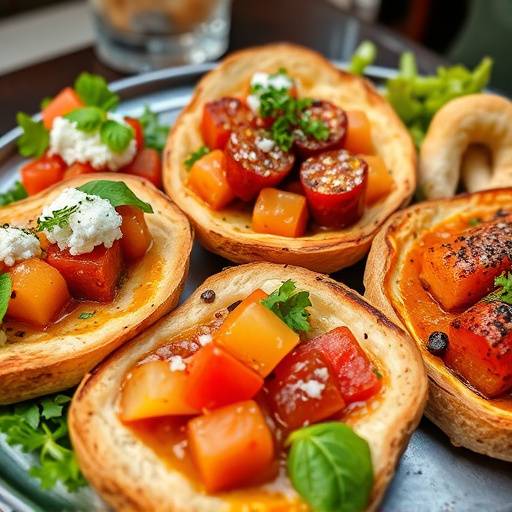 Un primer plano de unas tapas variadas, mostrando la frescura de los ingredientes utilizados por El Rinc&oacute;n Espa&ntilde;ol.